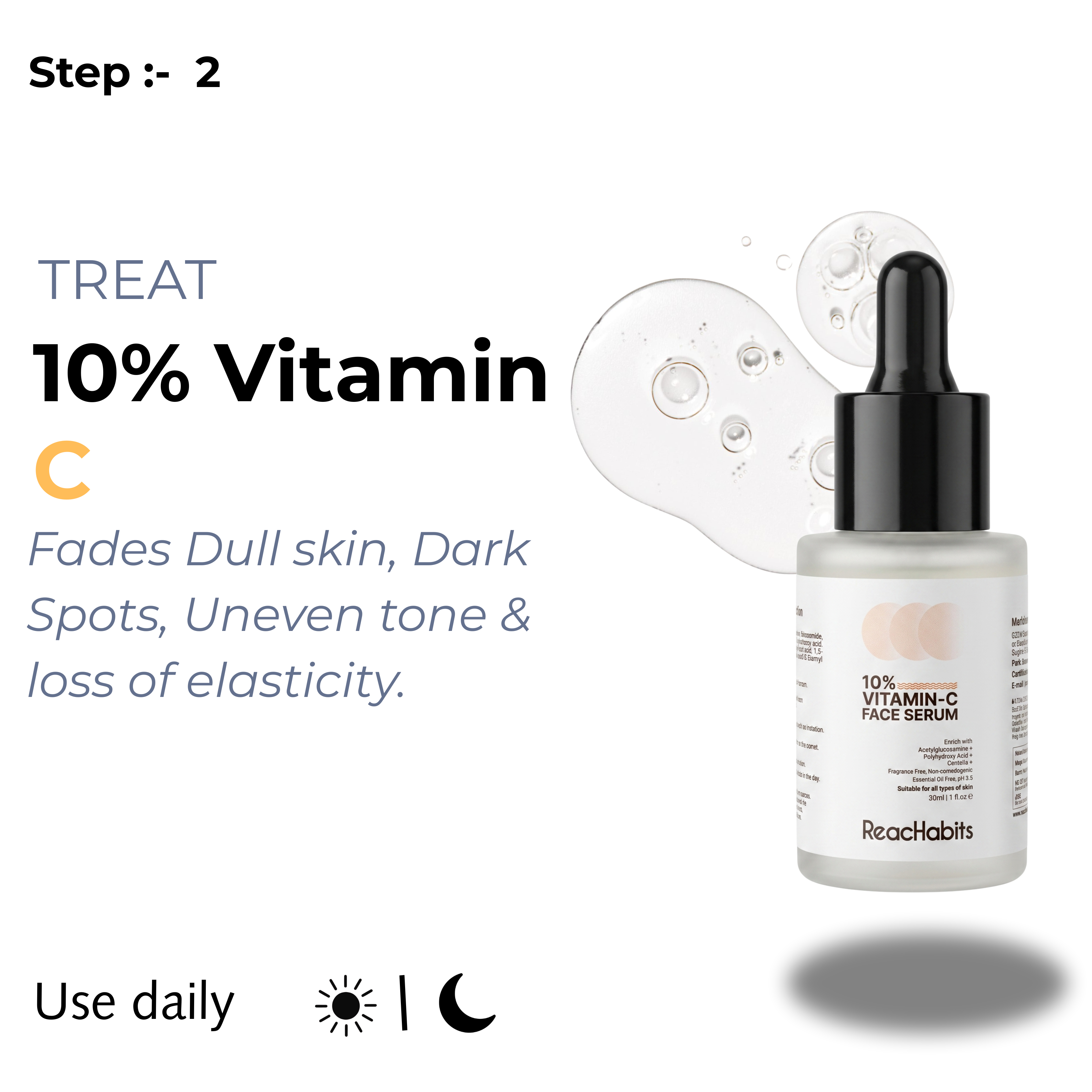Skin Brightening 3-Step Skincare Combo Kit | Kojic Acid Face Wash, 10% Vitamin-C Serum, SPF 50 Sunscreen, Fights Dark Spots, Fragrance & Paraben Free